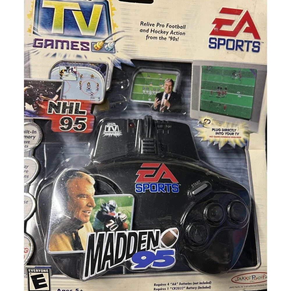 2 Games Plug - N - Play: NHL 95 & Madden 95 [720634580197] EA Sports Ages 5 & Up